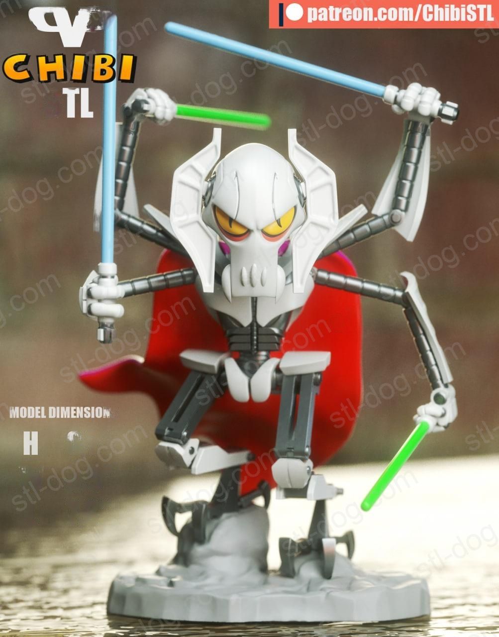 星球大战 格里弗斯将军 (General Grievous) Q版 3D打印图纸